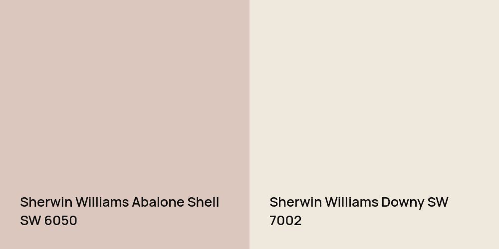 Sherwin Williams Abalone Shell vs. Sherwin Williams Downy