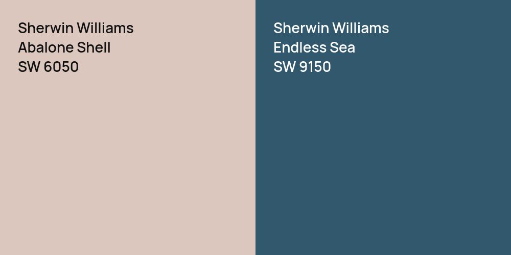 Sherwin Williams Abalone Shell vs. Sherwin Williams Endless Sea