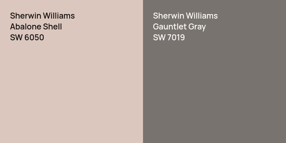 Sherwin Williams Abalone Shell vs. Sherwin Williams Gauntlet Gray