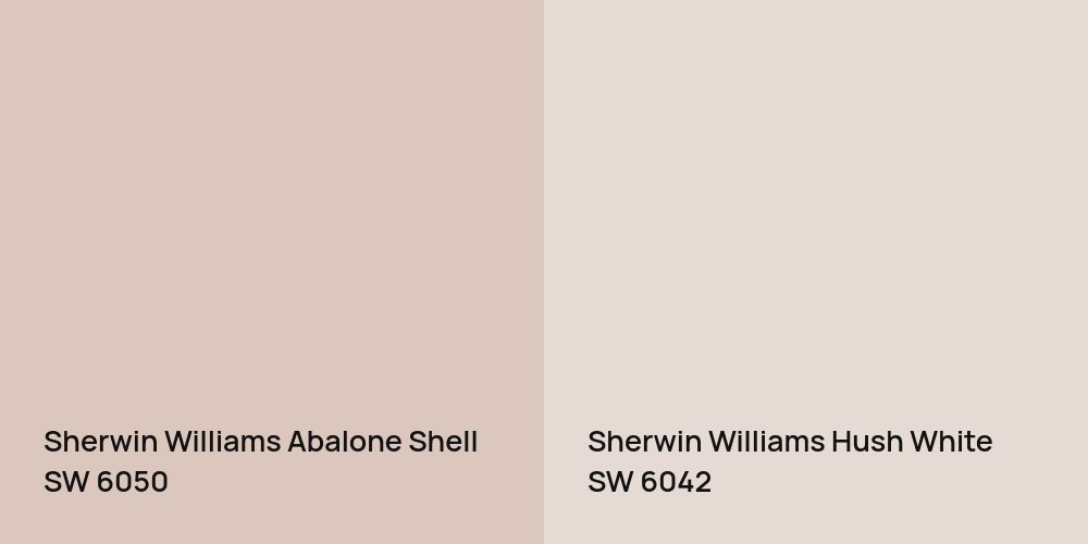 Sherwin Williams Abalone Shell vs. Sherwin Williams Hush White