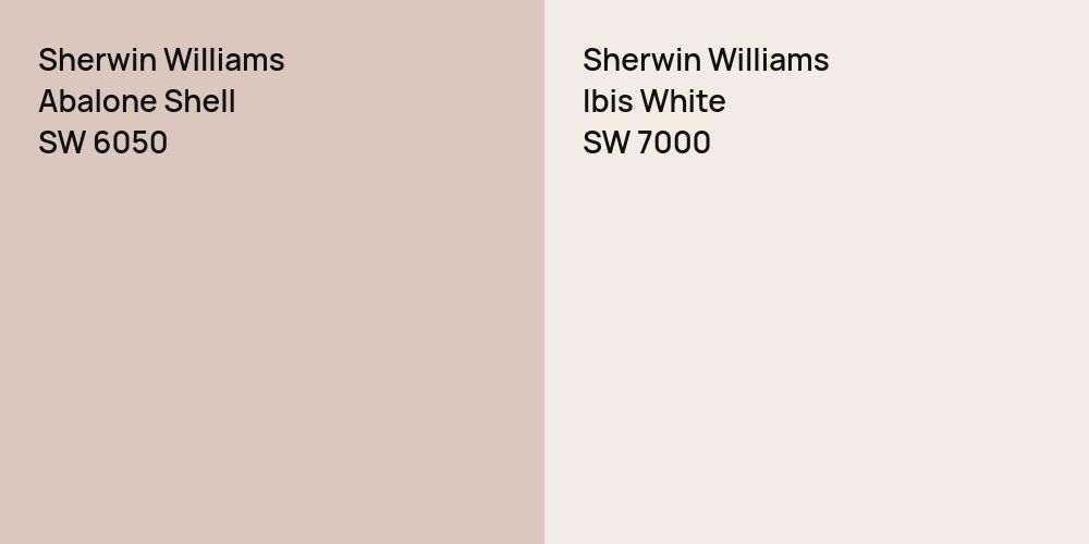 Sherwin Williams Abalone Shell vs. Sherwin Williams Ibis White