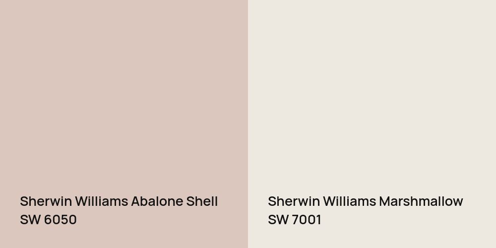 Sherwin Williams Abalone Shell vs. Sherwin Williams Marshmallow