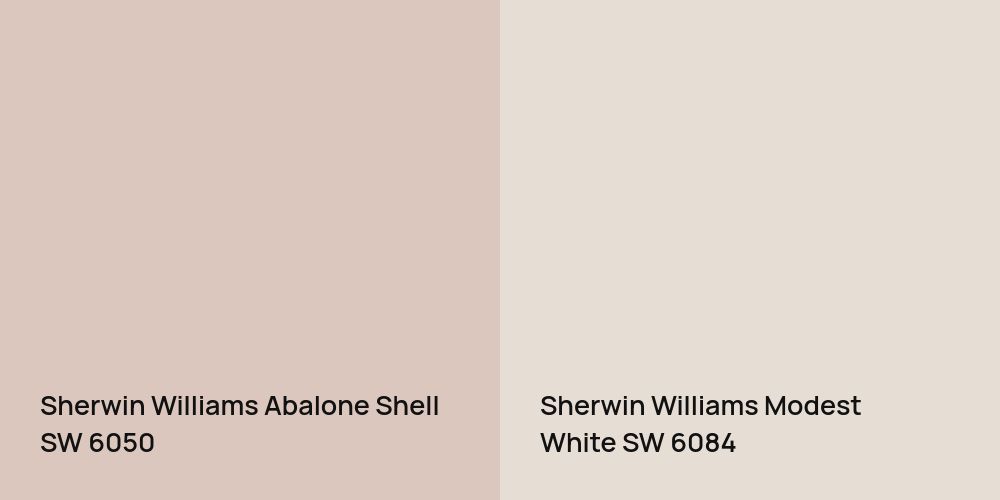 Sherwin Williams Abalone Shell vs. Sherwin Williams Modest White