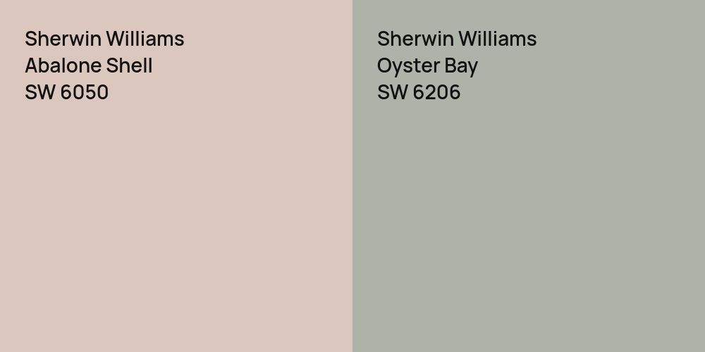 Sherwin Williams Abalone Shell vs. Sherwin Williams Oyster Bay