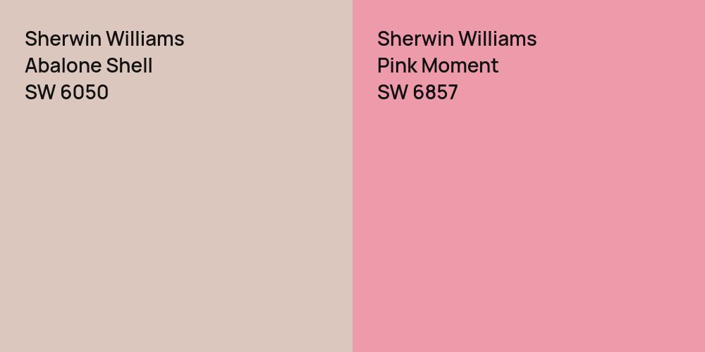 Sherwin Williams Abalone Shell vs. Sherwin Williams Pink Moment