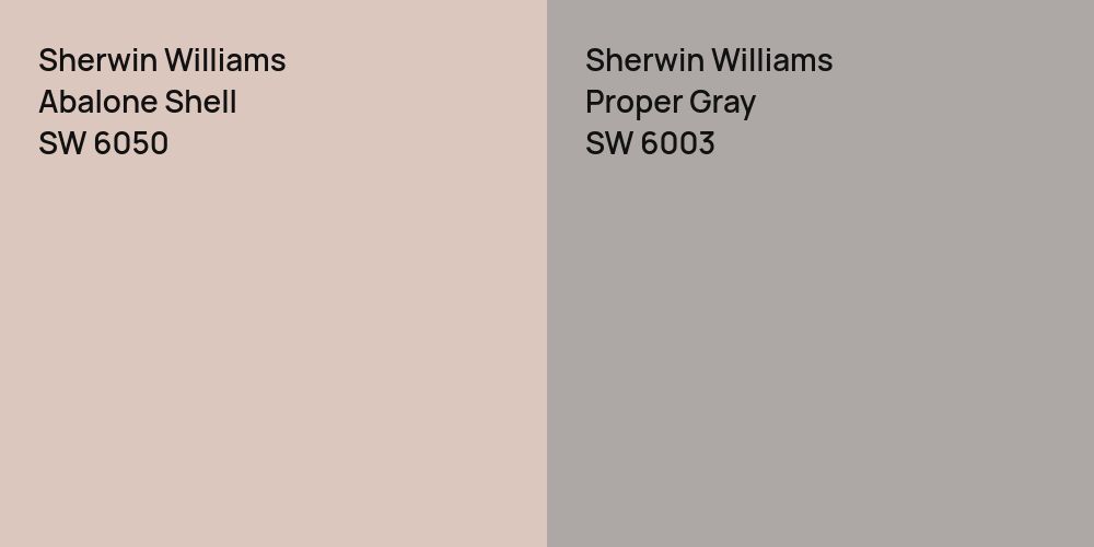 Sherwin Williams Abalone Shell vs. Sherwin Williams Proper Gray