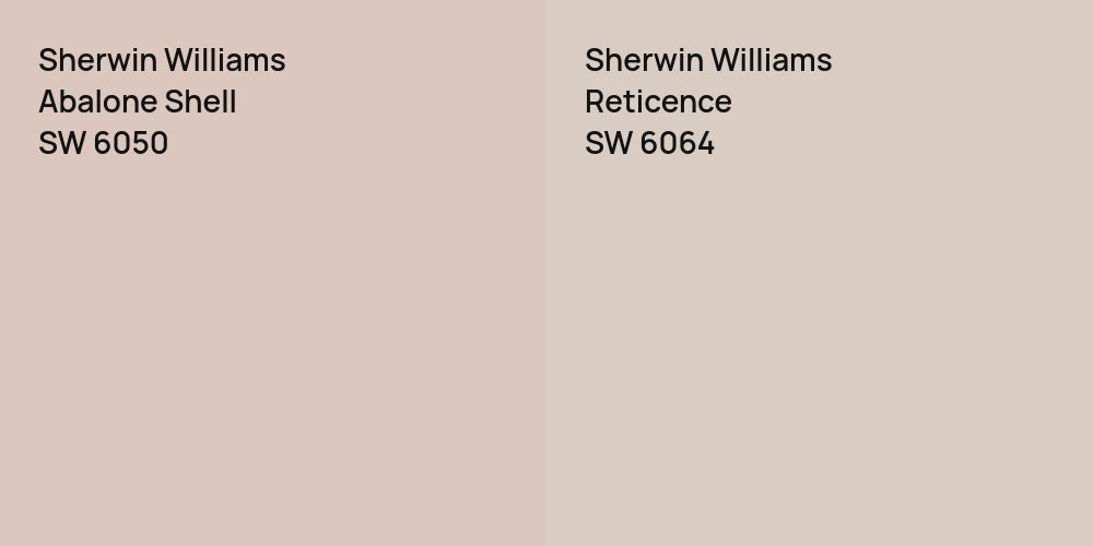 Sherwin Williams Abalone Shell vs. Sherwin Williams Reticence