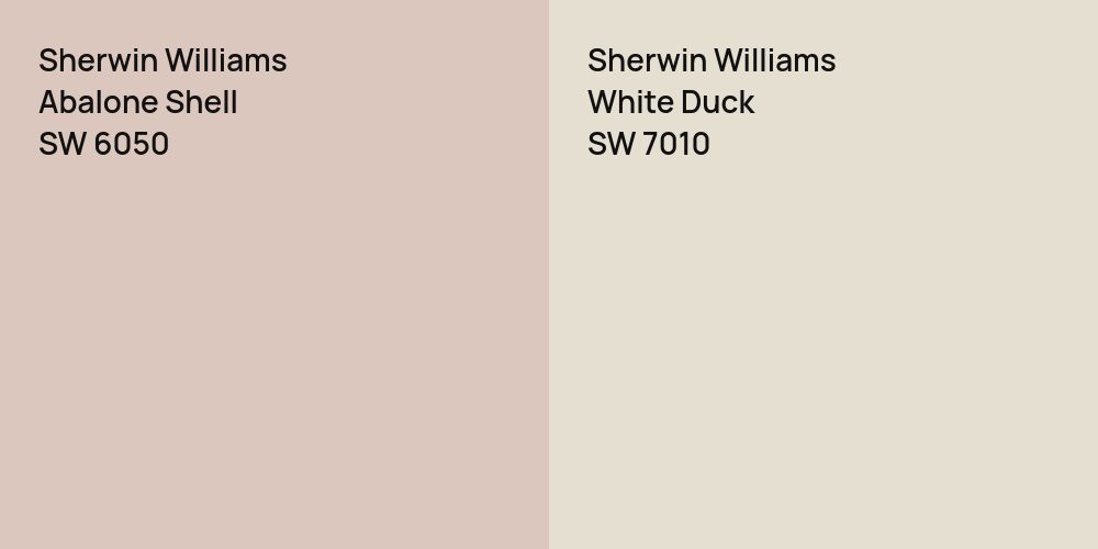 Sherwin Williams Abalone Shell vs. Sherwin Williams White Duck