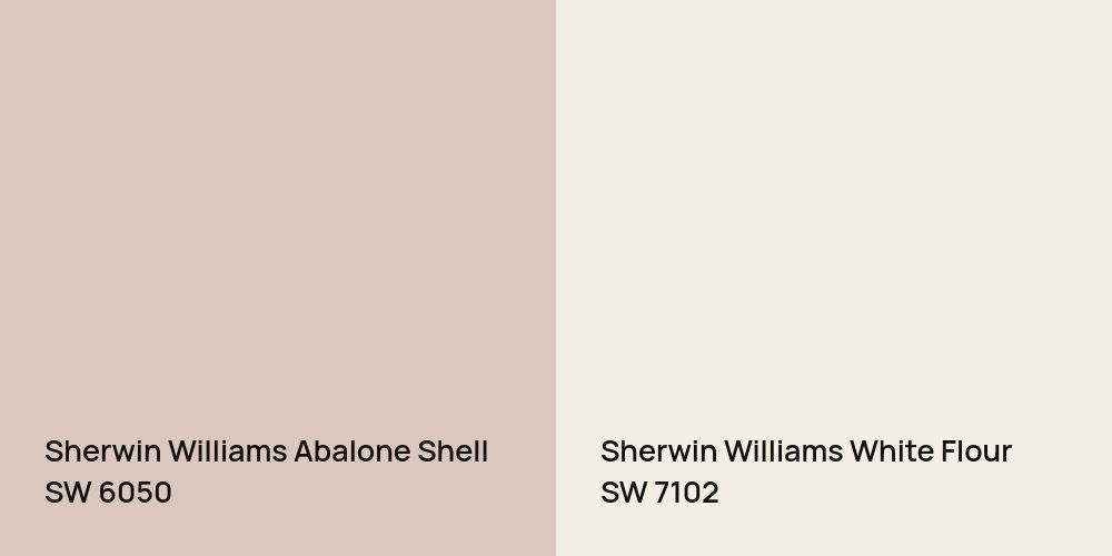 Sherwin Williams Abalone Shell vs. Sherwin Williams White Flour