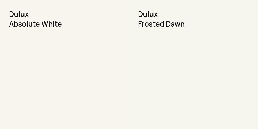 Dulux Absolute White vs. Dulux Frosted Dawn