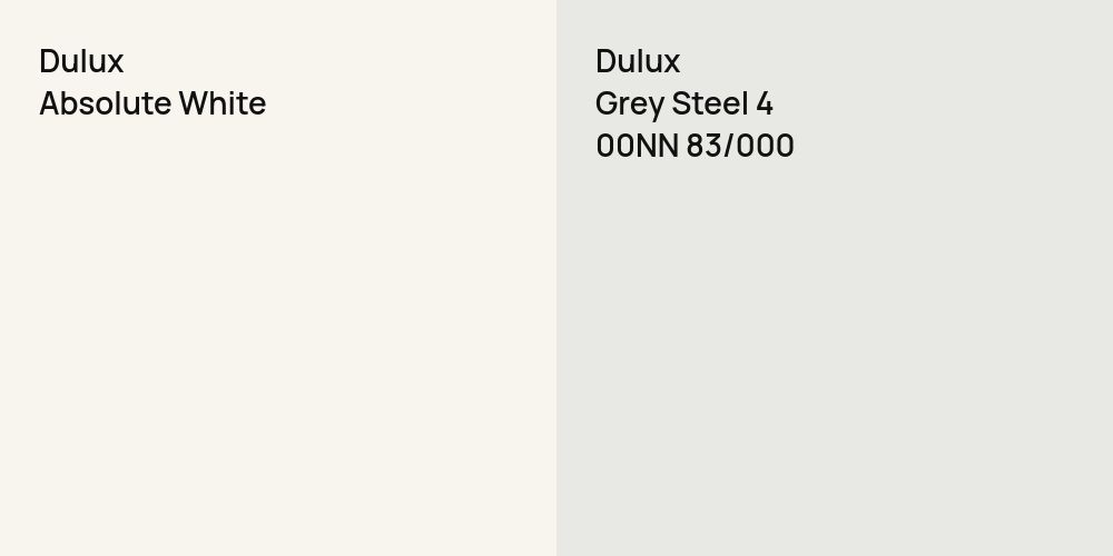 Dulux Absolute White vs. Dulux Grey Steel 4