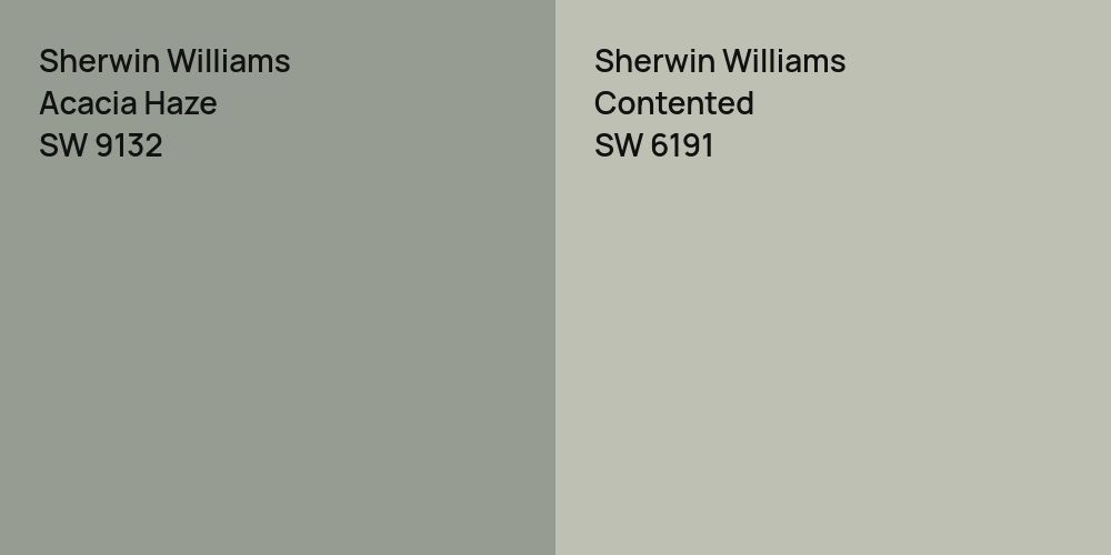 Sherwin Williams Acacia Haze vs. Sherwin Williams Contented