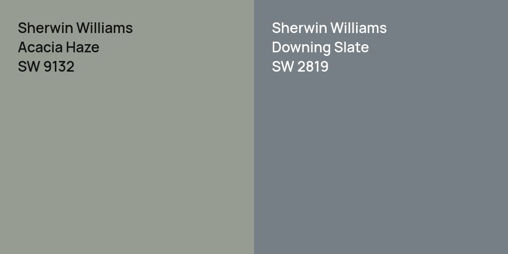 Sherwin Williams Acacia Haze vs. Sherwin Williams Downing Slate