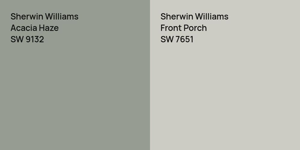 Sherwin Williams Acacia Haze vs. Sherwin Williams Front Porch