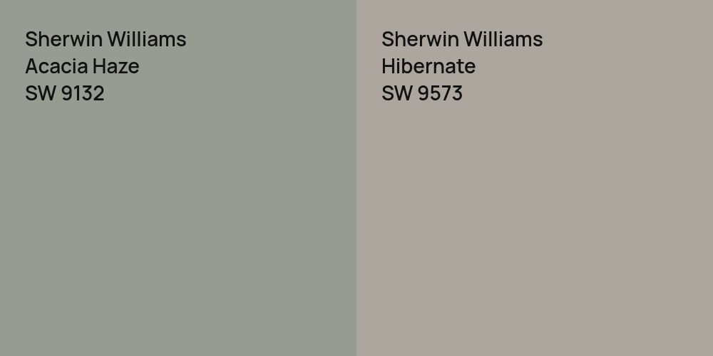 Sherwin Williams Acacia Haze vs. Sherwin Williams Hibernate