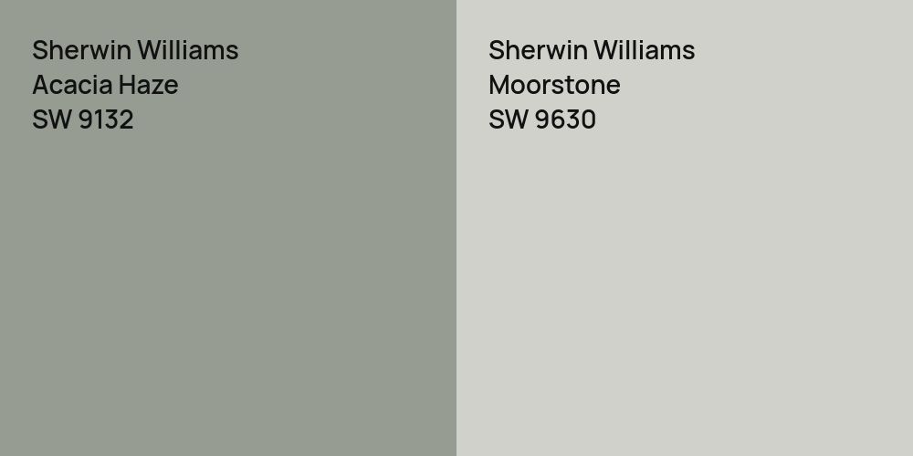 Sherwin Williams Acacia Haze vs. Sherwin Williams Moorstone