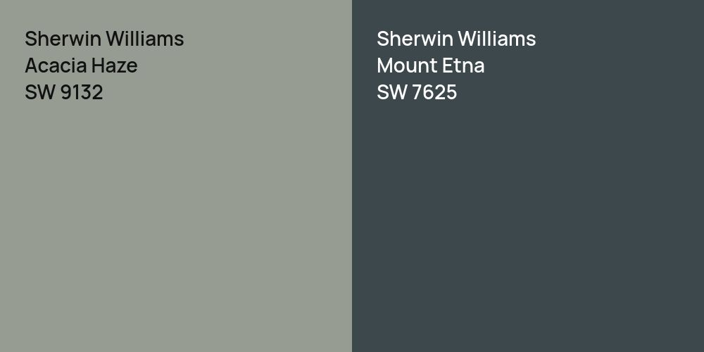 Sherwin Williams Acacia Haze vs. Sherwin Williams Mount Etna