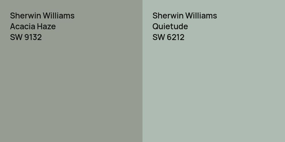 Sherwin Williams Acacia Haze vs. Sherwin Williams Quietude