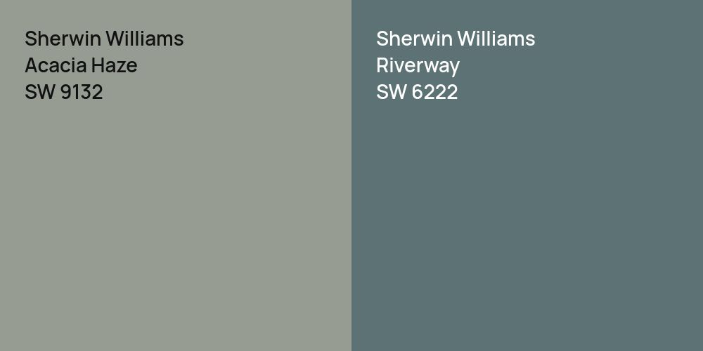 Sherwin Williams Acacia Haze vs. Sherwin Williams Riverway