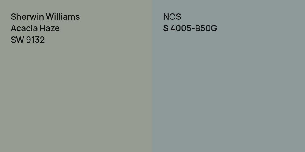 Sherwin Williams Acacia Haze vs. NCS S 4005-B50G