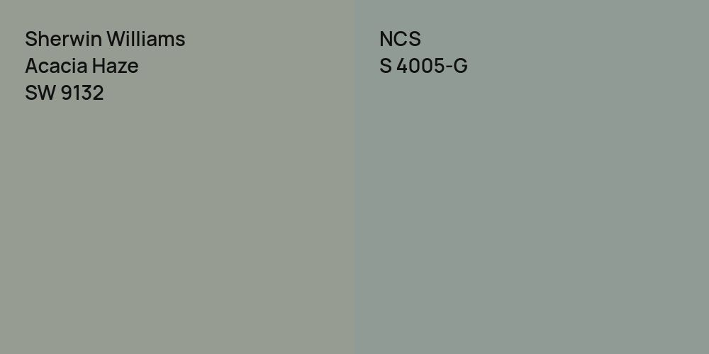 Sherwin Williams Acacia Haze vs. NCS S 4005-G