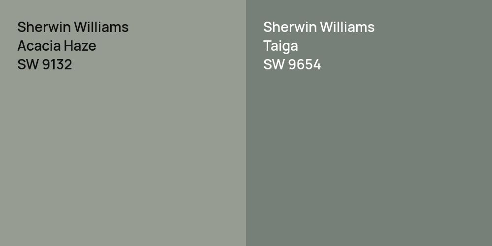 Sherwin Williams Acacia Haze vs. Sherwin Williams Taiga