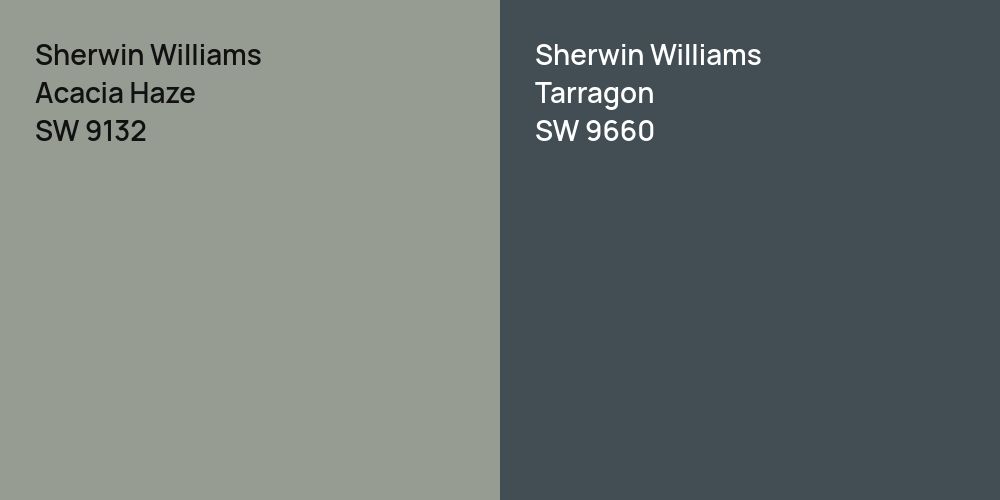 Sherwin Williams Acacia Haze vs. Sherwin Williams Tarragon