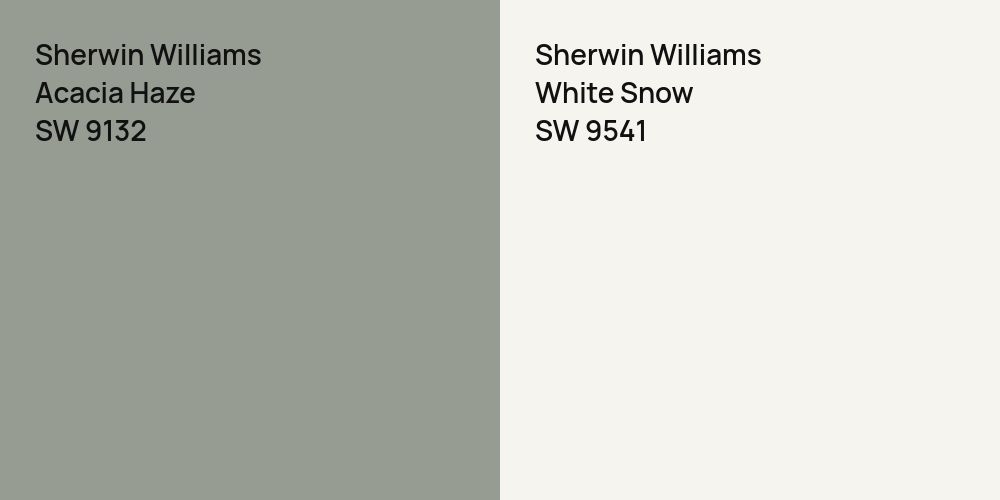 Sherwin Williams Acacia Haze vs. Sherwin Williams White Snow