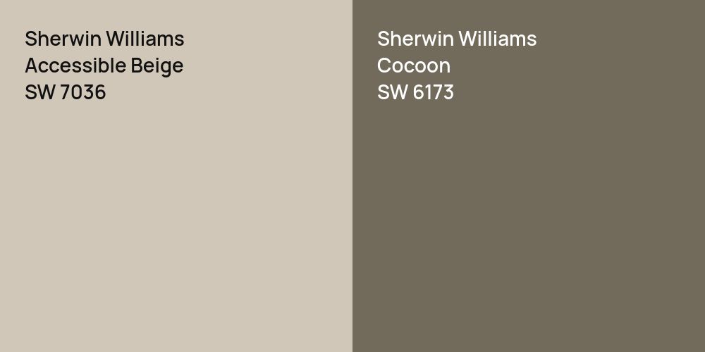 Sherwin Williams Accessible Beige vs. Sherwin Williams Cocoon