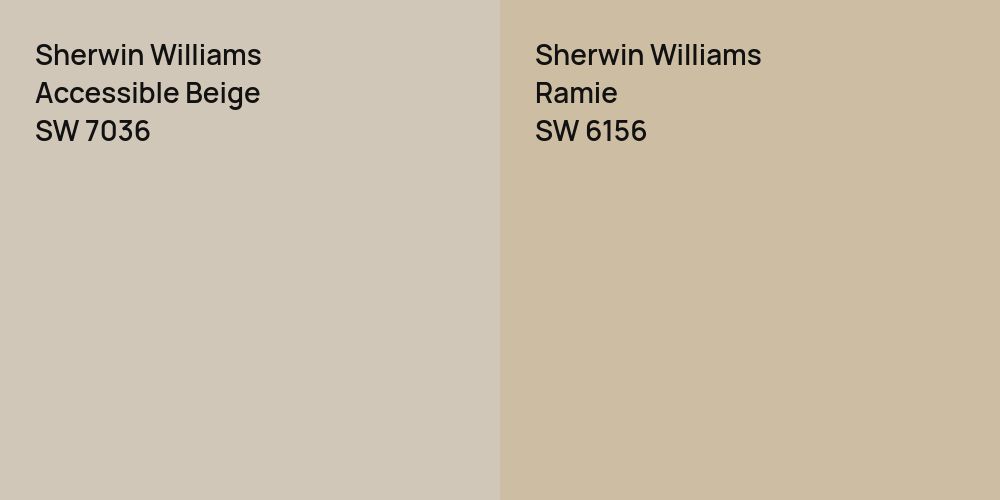 Sherwin Williams Accessible Beige vs. Sherwin Williams Ramie