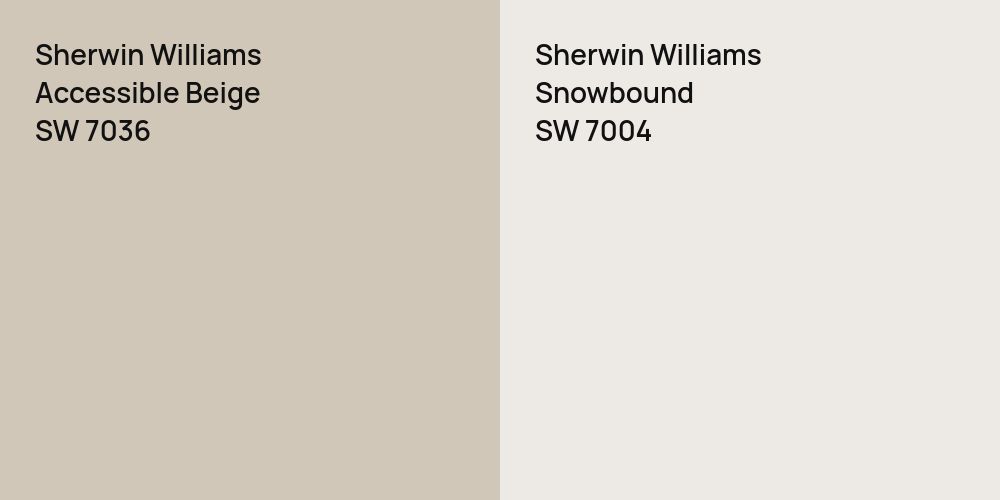 Sherwin Williams Accessible Beige vs. Sherwin Williams Snowbound