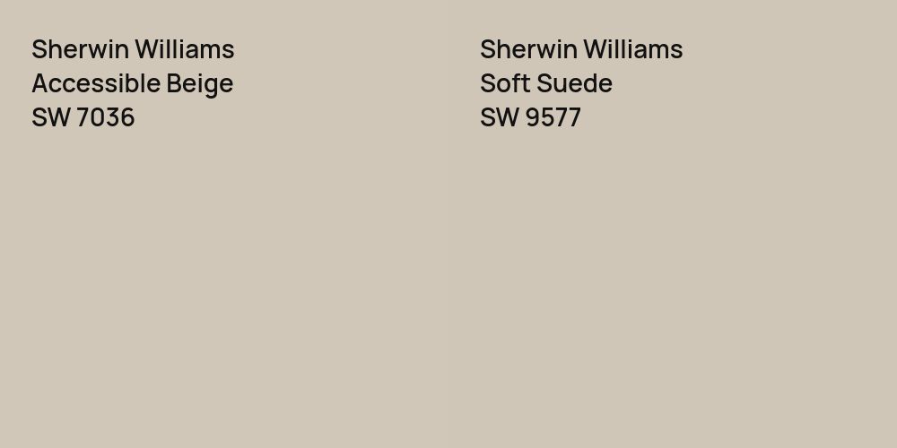 Sherwin Williams Accessible Beige vs. Sherwin Williams Soft Suede