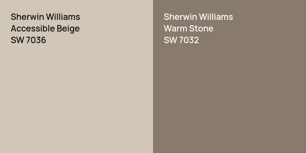 Sherwin Williams Accessible Beige vs. Sherwin Williams Warm Stone