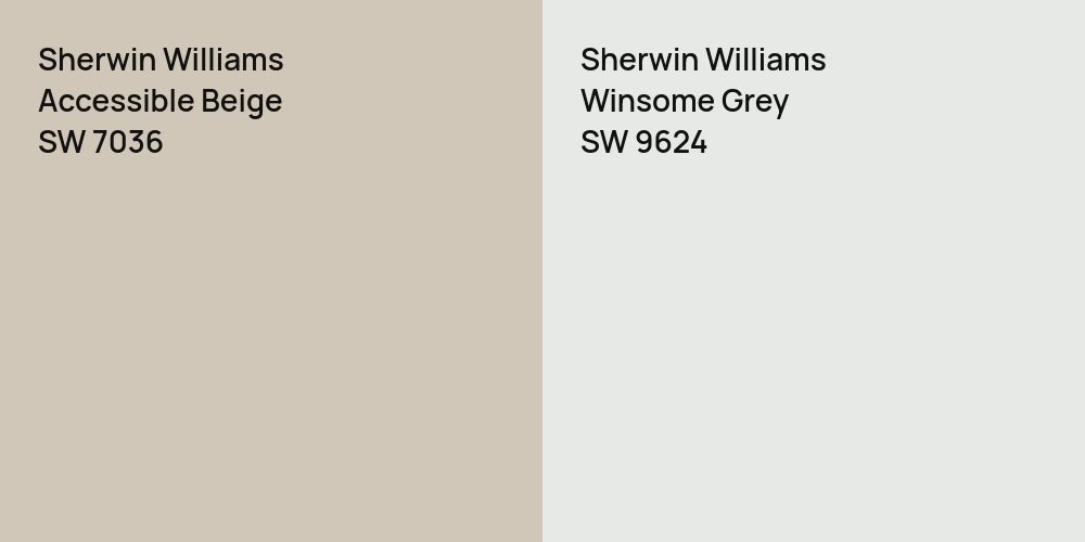 Sherwin Williams Accessible Beige vs. Sherwin Williams Winsome Grey