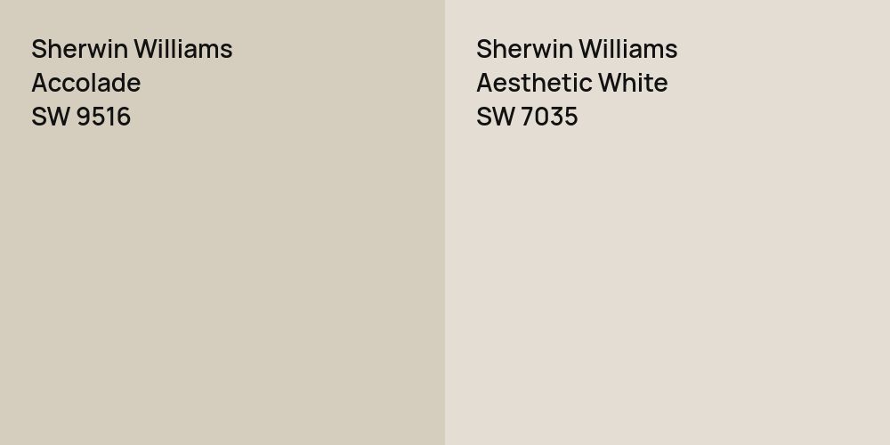 Sherwin Williams Accolade vs. Sherwin Williams Aesthetic White