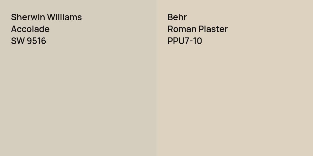 Sherwin Williams Accolade vs. Behr Roman Plaster