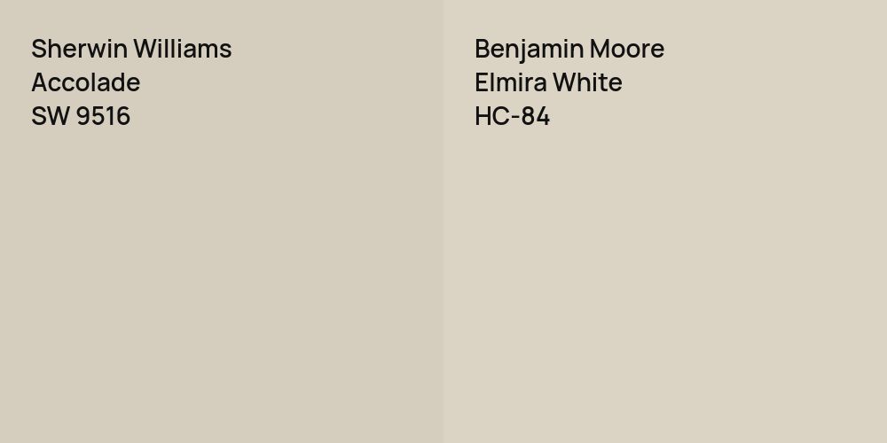 Sherwin Williams Accolade vs. Benjamin Moore Elmira White