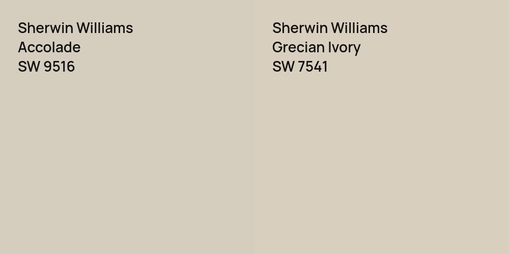 Sherwin Williams Accolade vs. Sherwin Williams Grecian Ivory