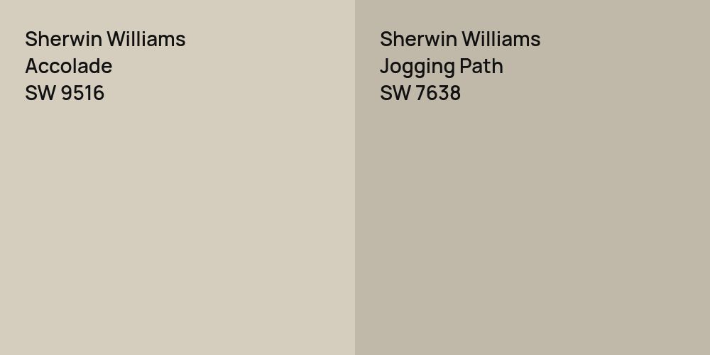 Sherwin Williams Accolade vs. Sherwin Williams Jogging Path