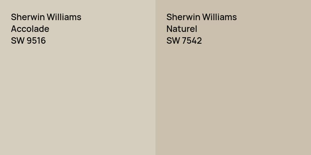 Sherwin Williams Accolade vs. Sherwin Williams Naturel