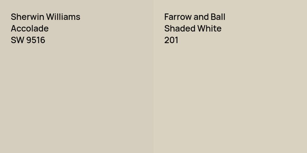 Sherwin Williams Accolade vs. Farrow and Ball Shaded White