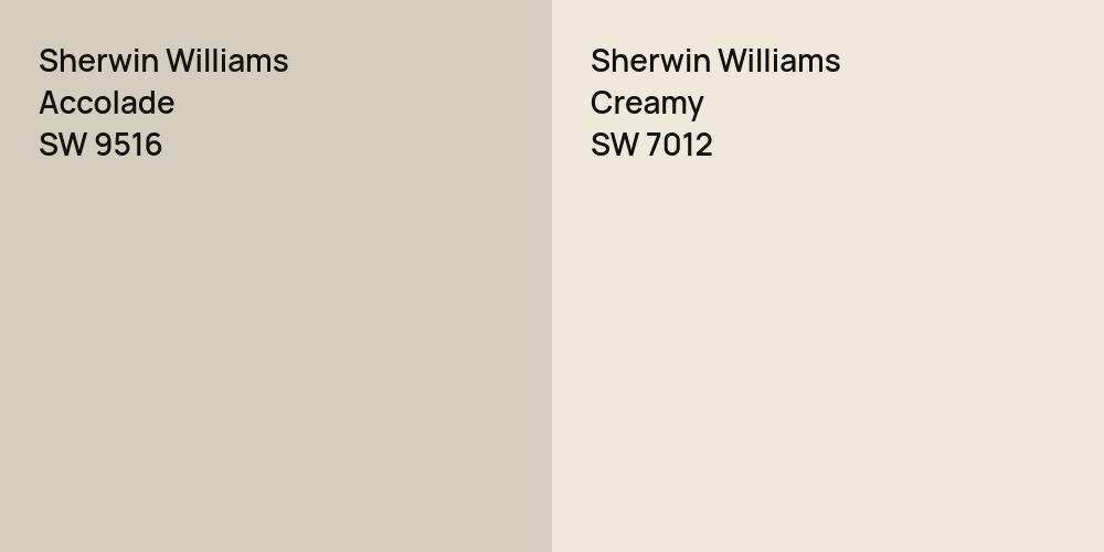 Sherwin Williams Accolade vs. Sherwin Williams Creamy