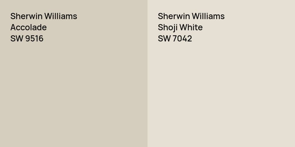 Sherwin Williams Accolade vs. Sherwin Williams Shoji White