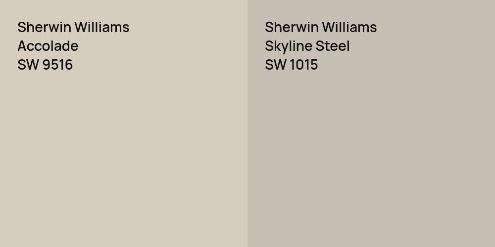 Sherwin Williams Accolade vs. Sherwin Williams Skyline Steel