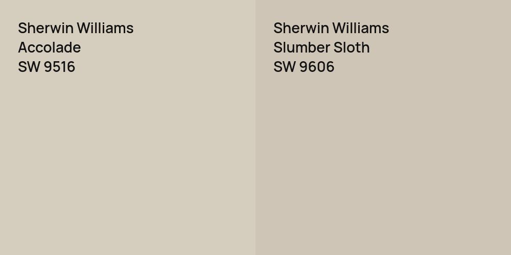 Sherwin Williams Accolade vs. Sherwin Williams Slumber Sloth