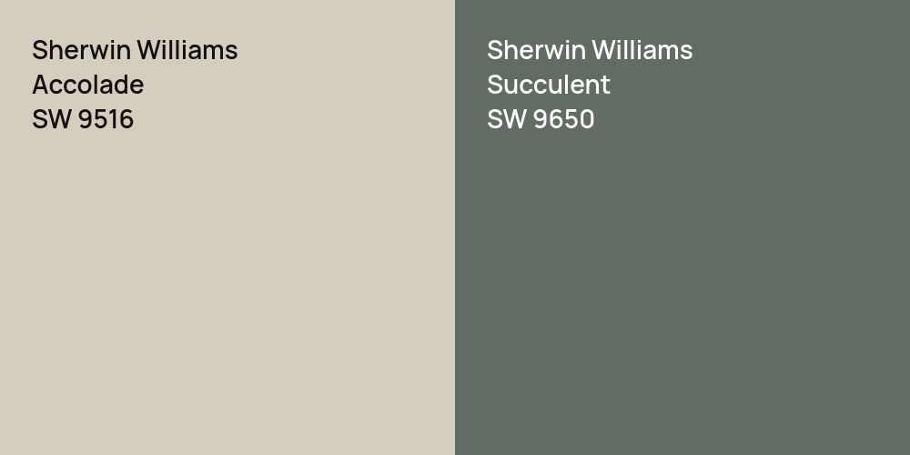 Sherwin Williams Accolade vs. Sherwin Williams Succulent