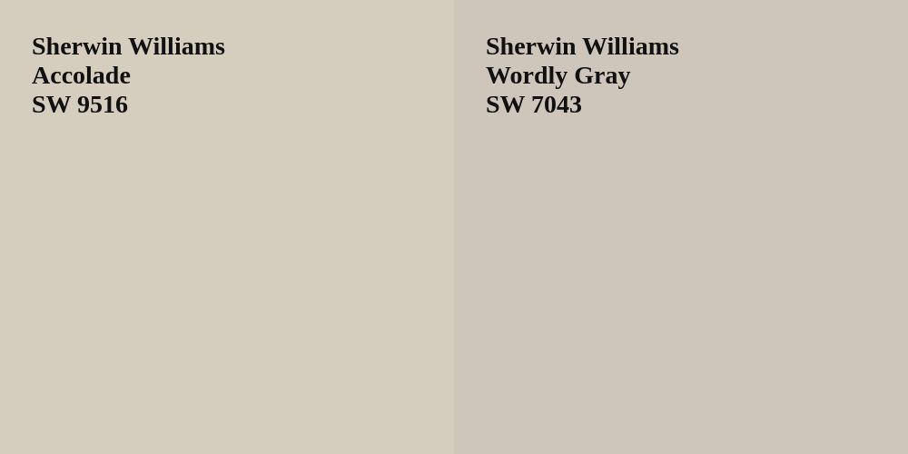 Sherwin Williams Accolade vs. Sherwin Williams Wordly Gray