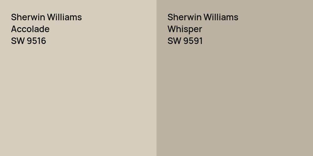 Sherwin Williams Accolade vs. Sherwin Williams Whisper