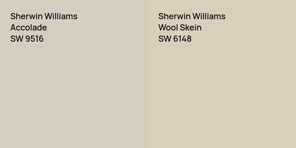 Sherwin Williams Accolade vs. Sherwin Williams Wool Skein