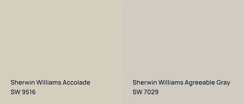 Sherwin Williams Accolade SW 9516 vs Sherwin Williams Agreeable Gray SW 7029